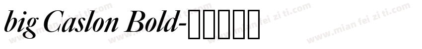 big Caslon Bold字体转换